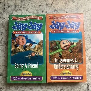 Jay Jay The Jet Plane Lot Of 2 VHS Tape 2003 Rare HTF Being A Friend/Forgiveness